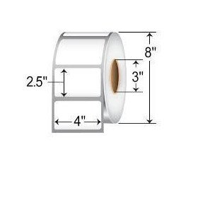ROLLO DE ETIQUETA ZEBRA 72373 3.50" x 1" Z-SELECT 4000T ALL-TEMP