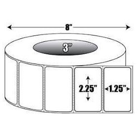 ROLLO DE ETIQUETA ZEBRA 800622-075 2.25" x 0.75" Z-SELECT 4000T