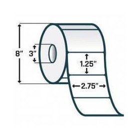 ROLLO DE ETIQUETA ZEBRA 72283 2.25" x 1.25" Z-SELECT 4000T