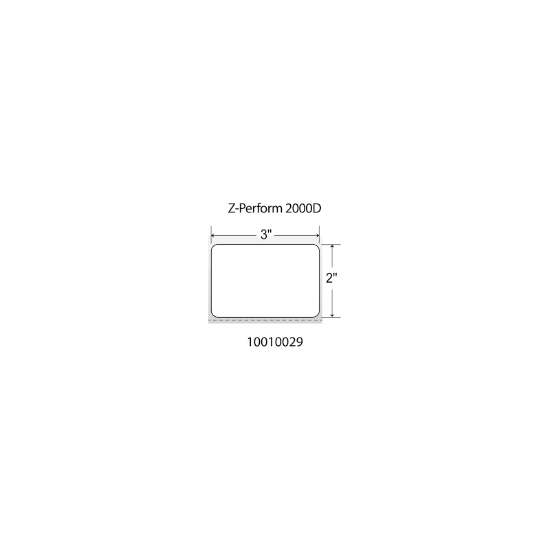 Zebra 4" x 2" Z-Perform 2000T Label - 10000285Id Secure WorldZebra