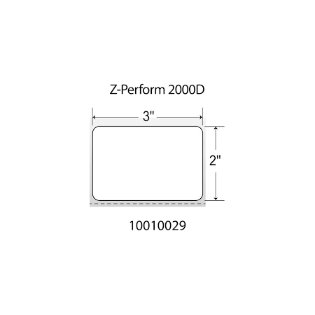 Zebra 4" x 2" Z-Perform 2000T Label - 10000285Id Secure WorldZebra