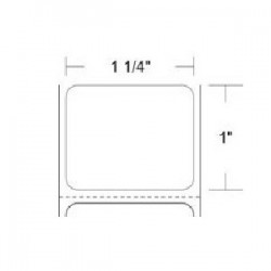 ZEBRA 10009523 1.25" x 1"...