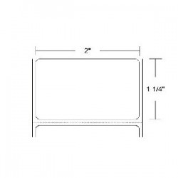 ZEBRA 10003860 2" x 1.25"...